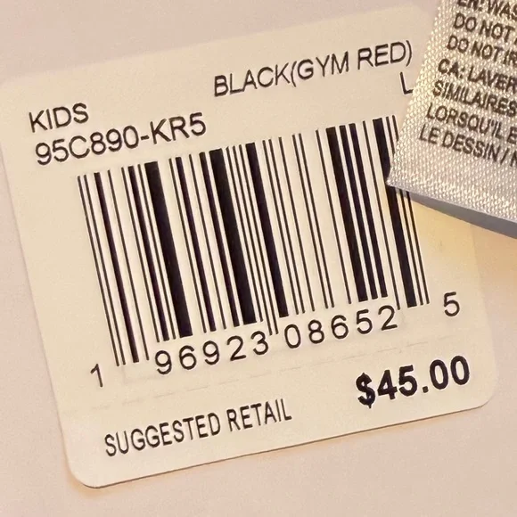 NIKE JORDAN BLACK GYM RED SHORTS KIDS - Picture 3 of 4